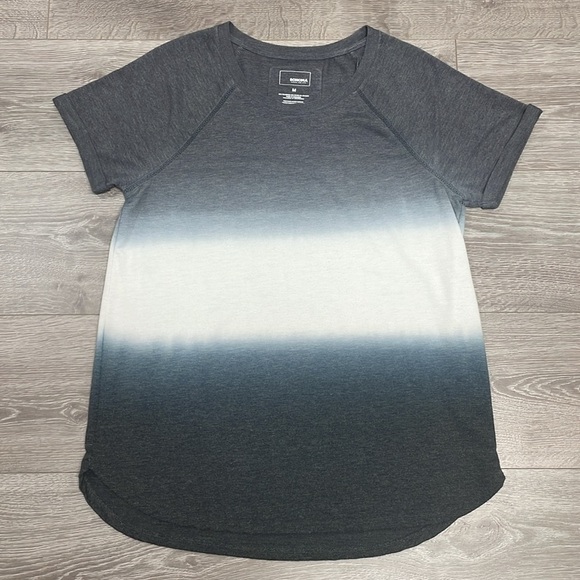 Sonoma The Supersoft Top Short Cuffed Sleeve Gray Ombre M - Picture 7 of 15